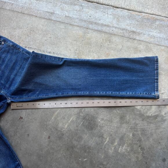 Madewell Mid-Rise Kick Out Jeans Women's 27 Blue Flare Stretch Denim Pants - Picture 9 of 13